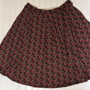LulaRoe Madison skirt USED EUC BLACK RED PINK YELLOW BACK TO School teacher